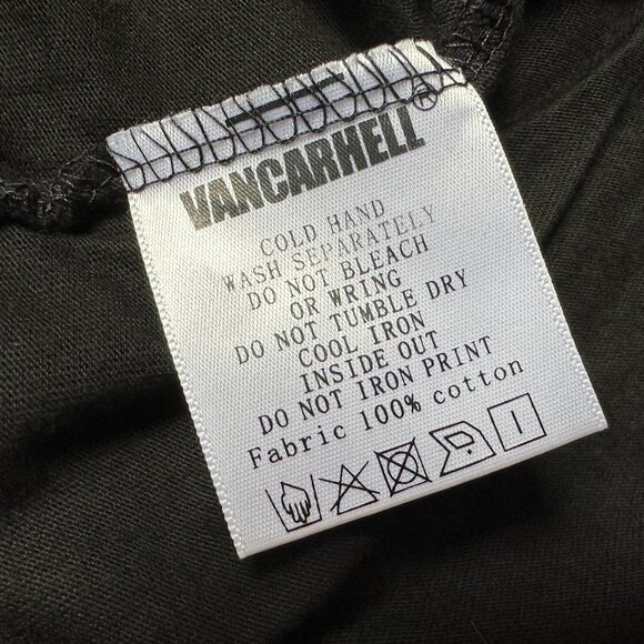 Vancarhell Women's Size Medium Tshirt Embroidered Chinese Dragon Black Y2K - Picture 11 of 12